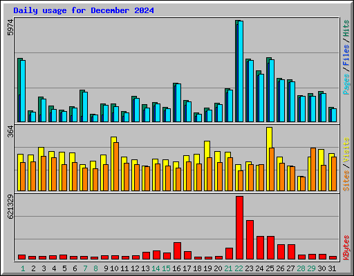 Daily usage for December 2024
