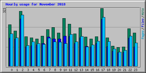 Hourly usage for November 2018