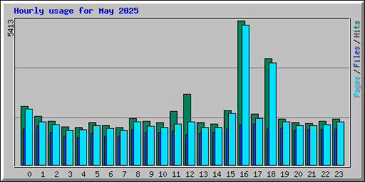 Hourly usage for May 2025